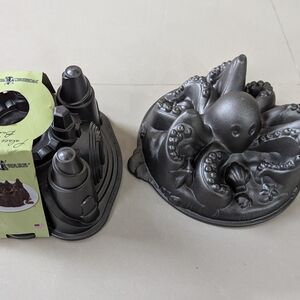 Nordic Ware Octopus Cake Pan/ Castle pan (Lot Of 2)